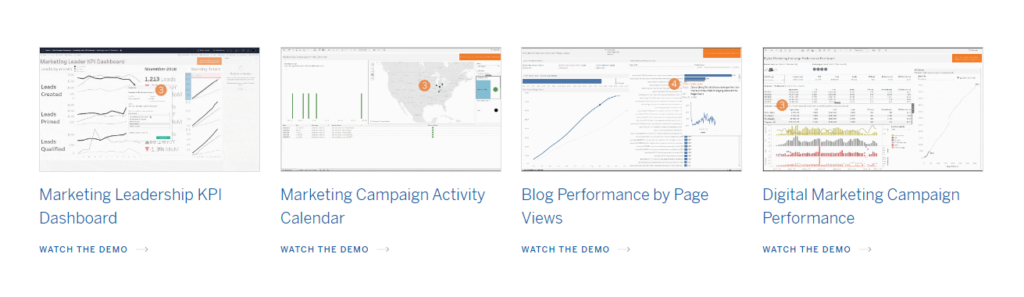 Tableau marketing dashboards preview