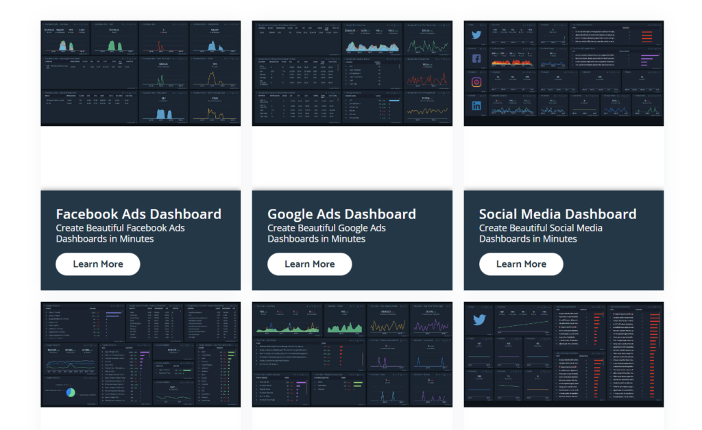 Cyfe marketing dashboard examples preview