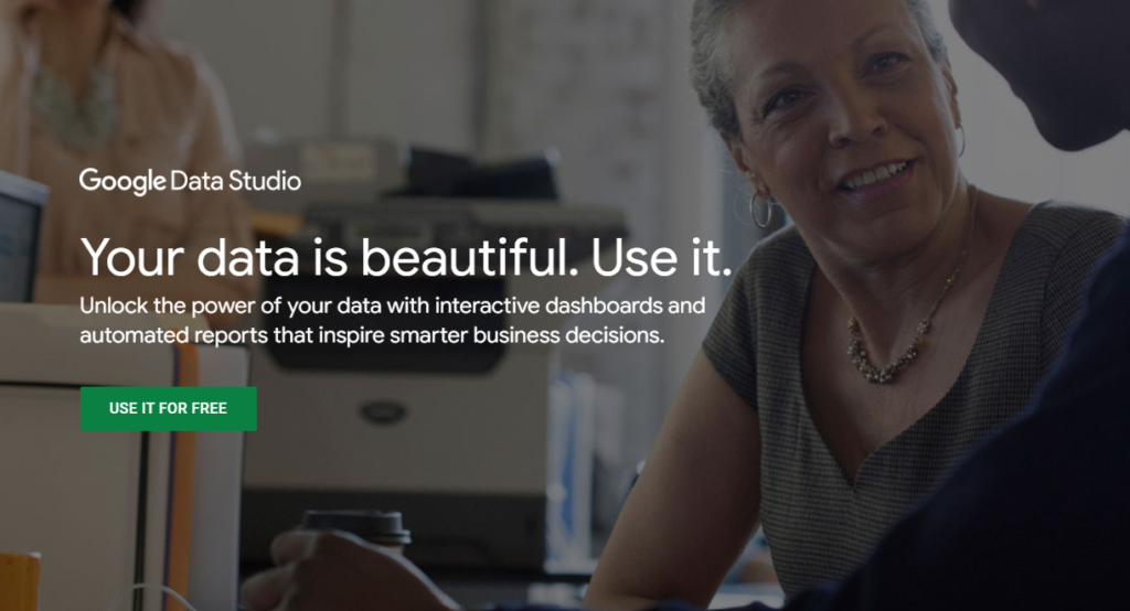 Google data studio homepage preview