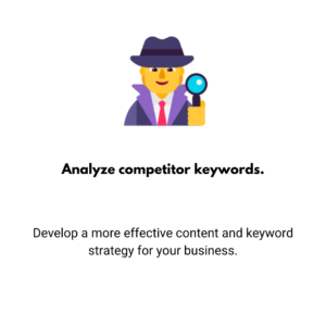 Analyze competitor keywords