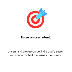 Focus on user intent.